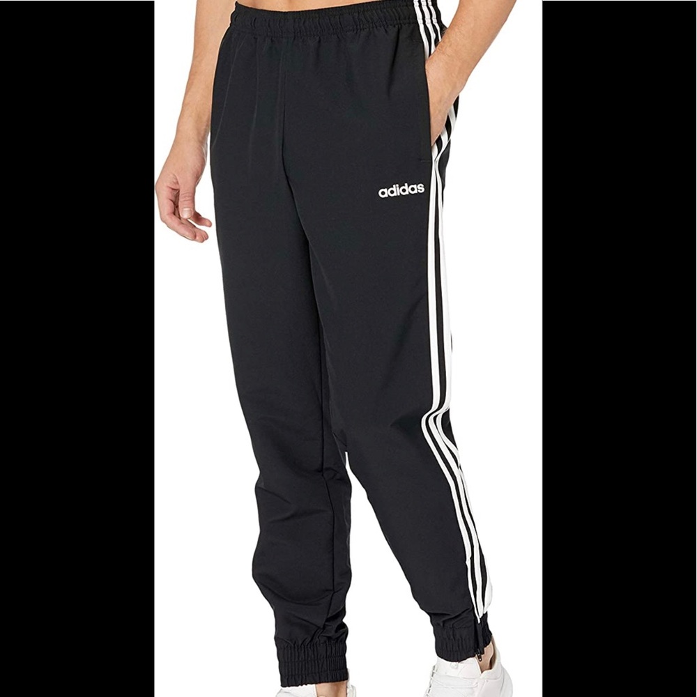 Adidas Men’s 3 stripe woven joggers